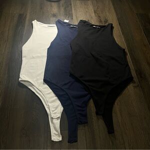 ZARA - Set of 3 - White/Black/NavyBodysuits - Women’s S